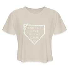 Load image into Gallery viewer, For the Love of the Game Baseball Softball Women's Cropped T-Shirt - dust