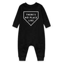 Load image into Gallery viewer, There's No Place Like Home (Plate) Baby Fleece Footless Onesie - black