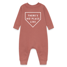 Load image into Gallery viewer, There's No Place Like Home (Plate) Baby Fleece Footless Onesie - mauve