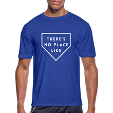 Load image into Gallery viewer, There's No Place Like Home Men’s Moisture Wicking Performance T-Shirt - royal blue
