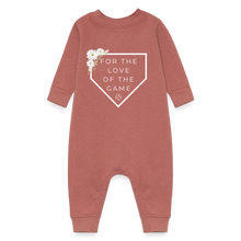 Load image into Gallery viewer, For the Love of the Game Baby Girl Fleece Onesie - mauve
