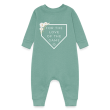 Load image into Gallery viewer, For the Love of the Game Baby Girl Fleece Onesie - saltwater