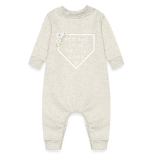 Load image into Gallery viewer, For the Love of the Game Baby Girl Fleece Onesie - heather oatmeal