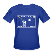 Load image into Gallery viewer, That's a Homer, Dawg! Men’s Moisture Wicking Performance T-Shirt - royal blue