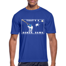 Load image into Gallery viewer, That's a Homer, Dawg! Men’s Moisture Wicking Performance T-Shirt - royal blue