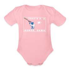 Load image into Gallery viewer, That's a Homer, Dawg! Organic Short Sleeve Baby Bodysuit - light pink