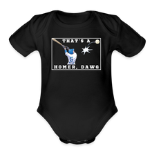 Load image into Gallery viewer, That's a Homer, Dawg! Organic Short Sleeve Baby Bodysuit - black