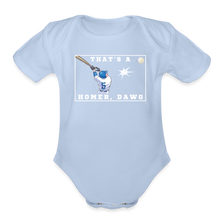 Load image into Gallery viewer, That's a Homer, Dawg! Organic Short Sleeve Baby Bodysuit - sky