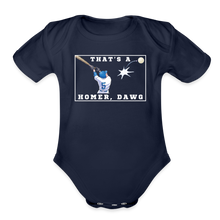Load image into Gallery viewer, That's a Homer, Dawg! Organic Short Sleeve Baby Bodysuit - dark navy