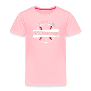 I'm Just Here for the Snacks Toddler Premium T-Shirt - pink