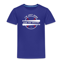 Load image into Gallery viewer, I&#39;m Just Here for the Snacks Toddler Premium T-Shirt - royal blue
