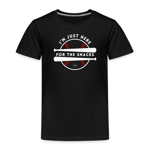 I'm Just Here for the Snacks Toddler Premium T-Shirt - black