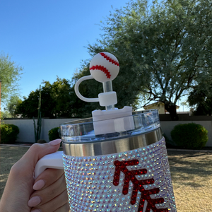 Baseball Straw Cover