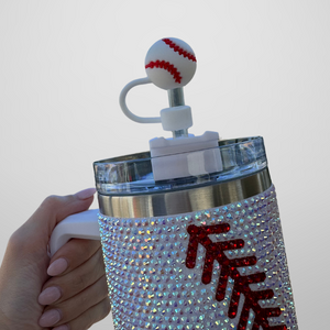 Baseball Straw Cover