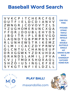 Free Printable Baseball Activity Sheets for Kids