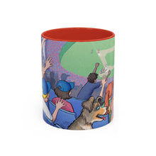 Load image into Gallery viewer, A Day at the Ballpark 11oz Blue Accent Mug
