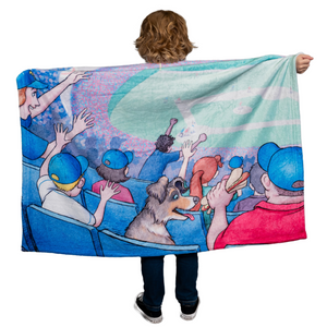 A Day at the Ballpark 30x40" Children's Velveteen Plush Blanket