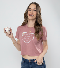 Load image into Gallery viewer, For the Love of the Game Baseball Softball Women&#39;s Cropped T-Shirt
