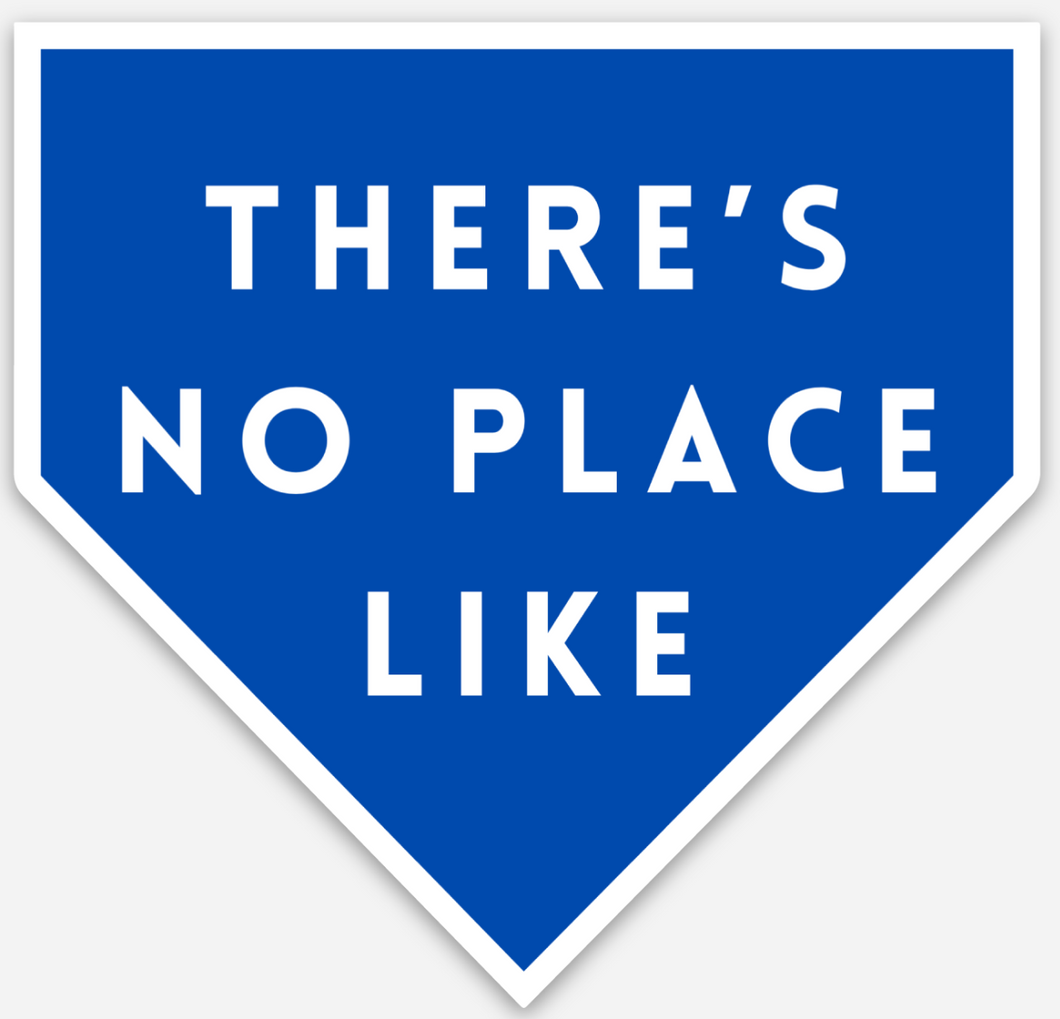 No Place Like Home (Plate) Royal Blue Sticker