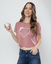 Load image into Gallery viewer, For the Love of the Game Baseball Softball Women&#39;s Cropped T-Shirt
