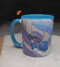 Load and play video in Gallery viewer, That Ball is GONE! Home Run To the Moon Blue Accent Coffee Mug, 11oz
