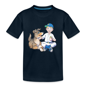 Toddler Premium Max & Ollie Organic T-Shirt - deep navy