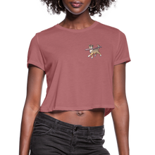 Load image into Gallery viewer, Women&#39;s Ollie With a Bat Cropped T-Shirt - mauve

