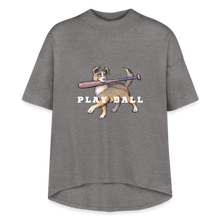 Load image into Gallery viewer, Women&#39;s Play Ball Hi-Lo Tee - granite heather 
