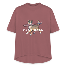 Load image into Gallery viewer, Women&#39;s Play Ball Hi-Lo Tee - dusty pink
