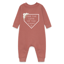 Load image into Gallery viewer, For the Love of the Game Baby Girl Fleece Onesie - mauve
