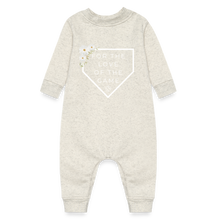 Load image into Gallery viewer, For the Love of the Game Baby Girl Fleece Onesie - heather oatmeal
