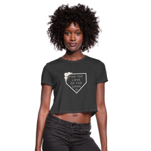 Load image into Gallery viewer, For the Love of the Game Baseball Softball Women&#39;s Cropped T-Shirt - deep heather
