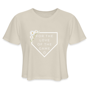 For the Love of the Game Baseball Softball Women's Cropped T-Shirt - dust