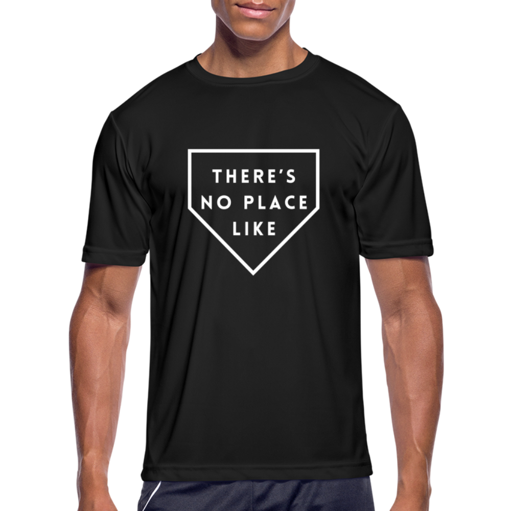 There's No Place Like Home Men’s Moisture Wicking Performance T-Shirt - black