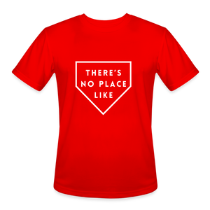 There's No Place Like Home Men’s Moisture Wicking Performance T-Shirt - red