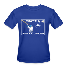 Load image into Gallery viewer, That&#39;s a Homer, Dawg! Men’s Moisture Wicking Performance T-Shirt - royal blue
