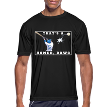 Load image into Gallery viewer, That&#39;s a Homer, Dawg! Men’s Moisture Wicking Performance T-Shirt - black

