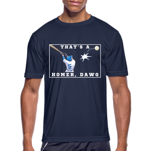 That's a Homer, Dawg! Men’s Moisture Wicking Performance T-Shirt - navy