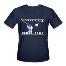 Load image into Gallery viewer, That&#39;s a Homer, Dawg! Men’s Moisture Wicking Performance T-Shirt - navy
