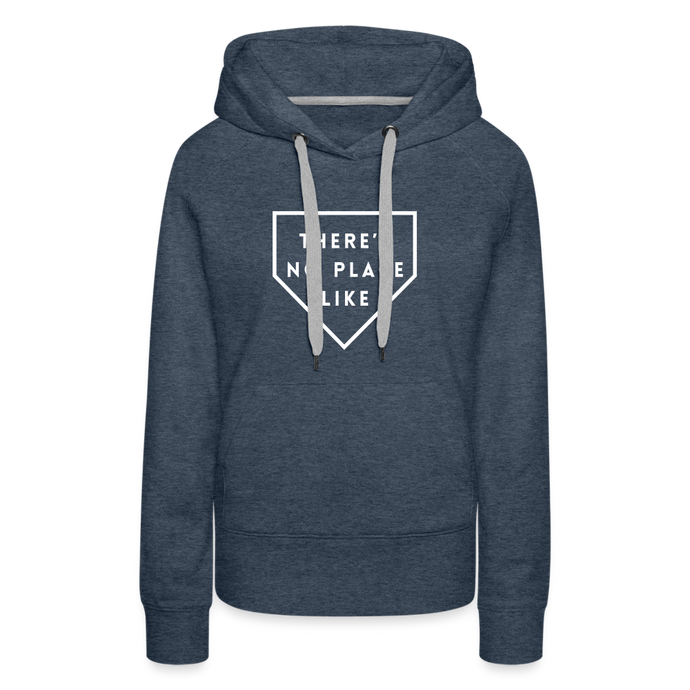 There's No Place Like Home (Plate) Women’s Premium Hoodie - heather denim