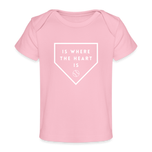 Load image into Gallery viewer, Home is Where the Heart Is Organic Baby T-Shirt - light pink
