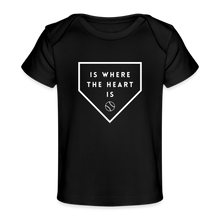 Load image into Gallery viewer, Home is Where the Heart Is Organic Baby T-Shirt - black
