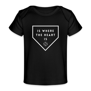 Home is Where the Heart Is Organic Baby T-Shirt - black