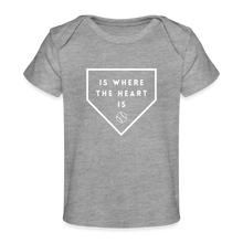 Load image into Gallery viewer, Home is Where the Heart Is Organic Baby T-Shirt - heather grey
