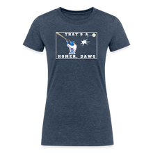 Load image into Gallery viewer, That&#39;s a Homer, Dawg! Women&#39;s Tri-Blend Organic T-Shirt - heather navy
