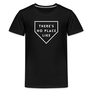 There's No Place Like Home Kids' Baseball Softball Premium T-Shirt - black