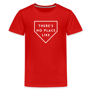 There's No Place Like Home Kids' Baseball Softball Premium T-Shirt - red