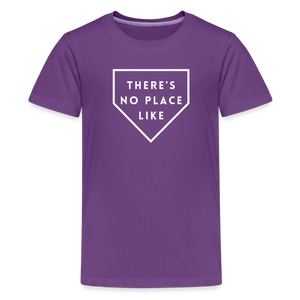 There's No Place Like Home Kids' Baseball Softball Premium T-Shirt - purple