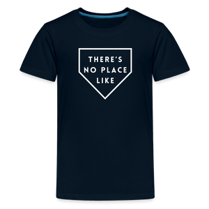 There's No Place Like Home Kids' Baseball Softball Premium T-Shirt - deep navy
