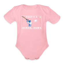 Load image into Gallery viewer, That&#39;s a Homer, Dawg! Organic Short Sleeve Baby Bodysuit - light pink
